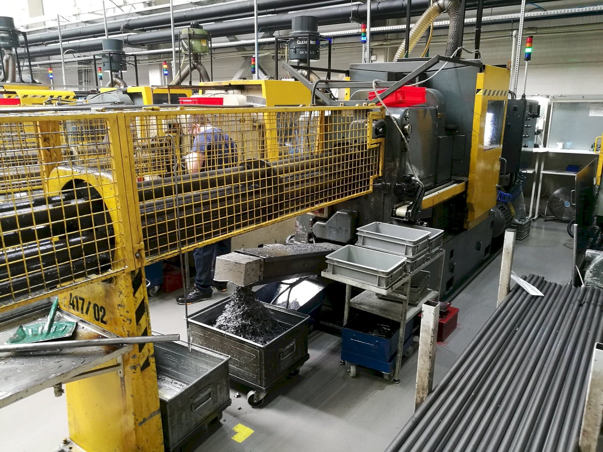 Vista frontal de la máquina Wickman 1  3/8"-6