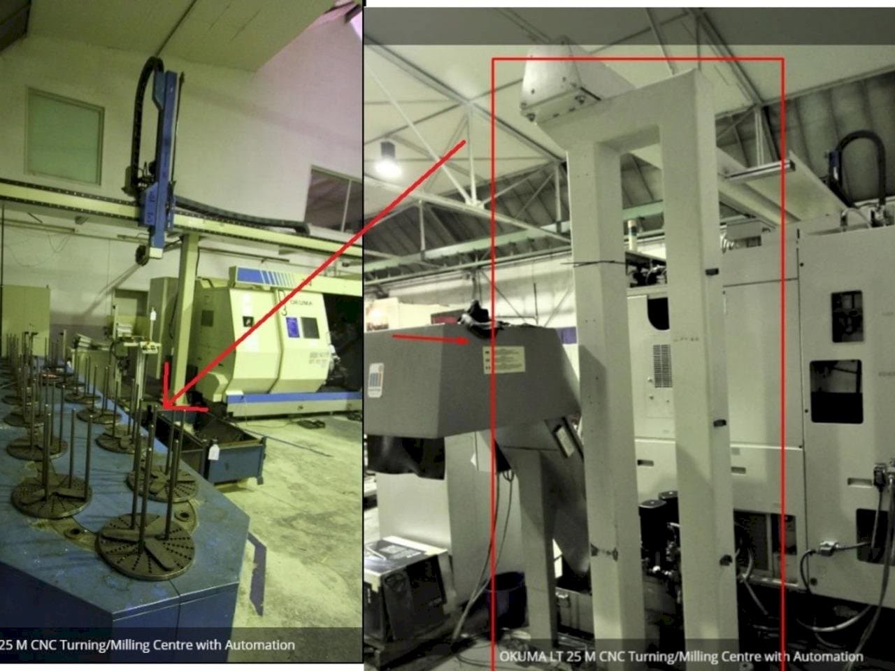 Vista frontal de la máquina Okuma LT 25 M