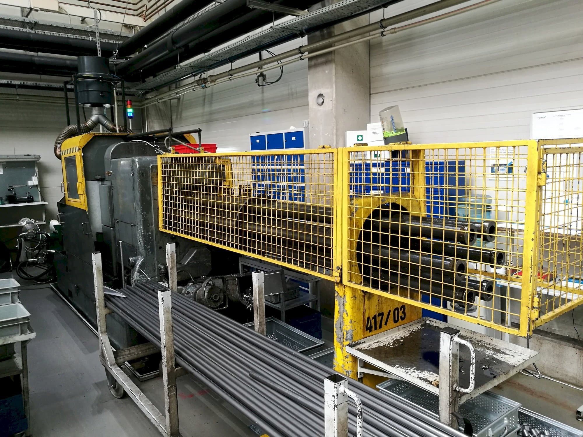 Vista frontal de la máquina Wickman 1  3/8"-6