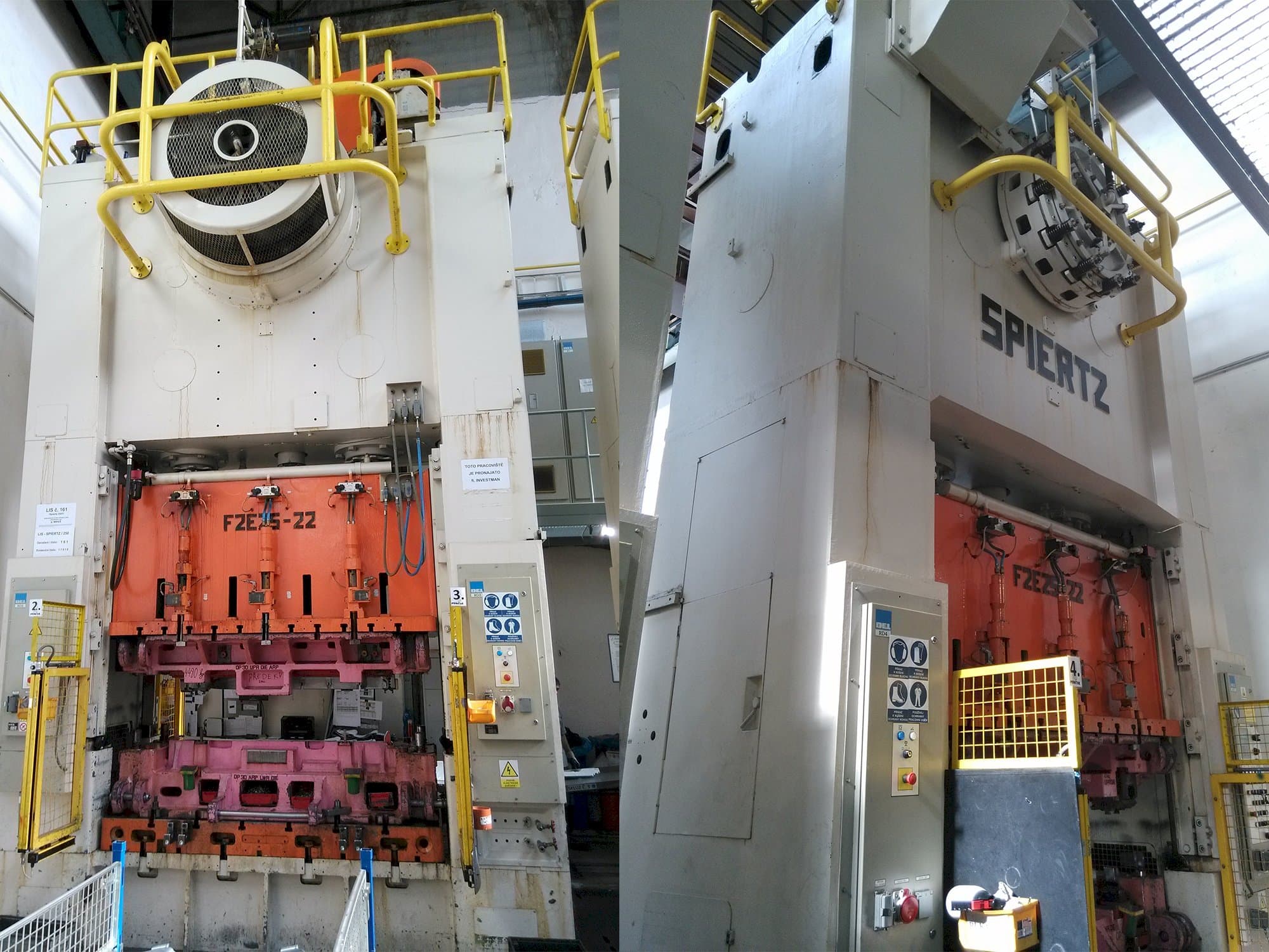 Vista frontal de la máquina Spiertz F2E 25x2.2