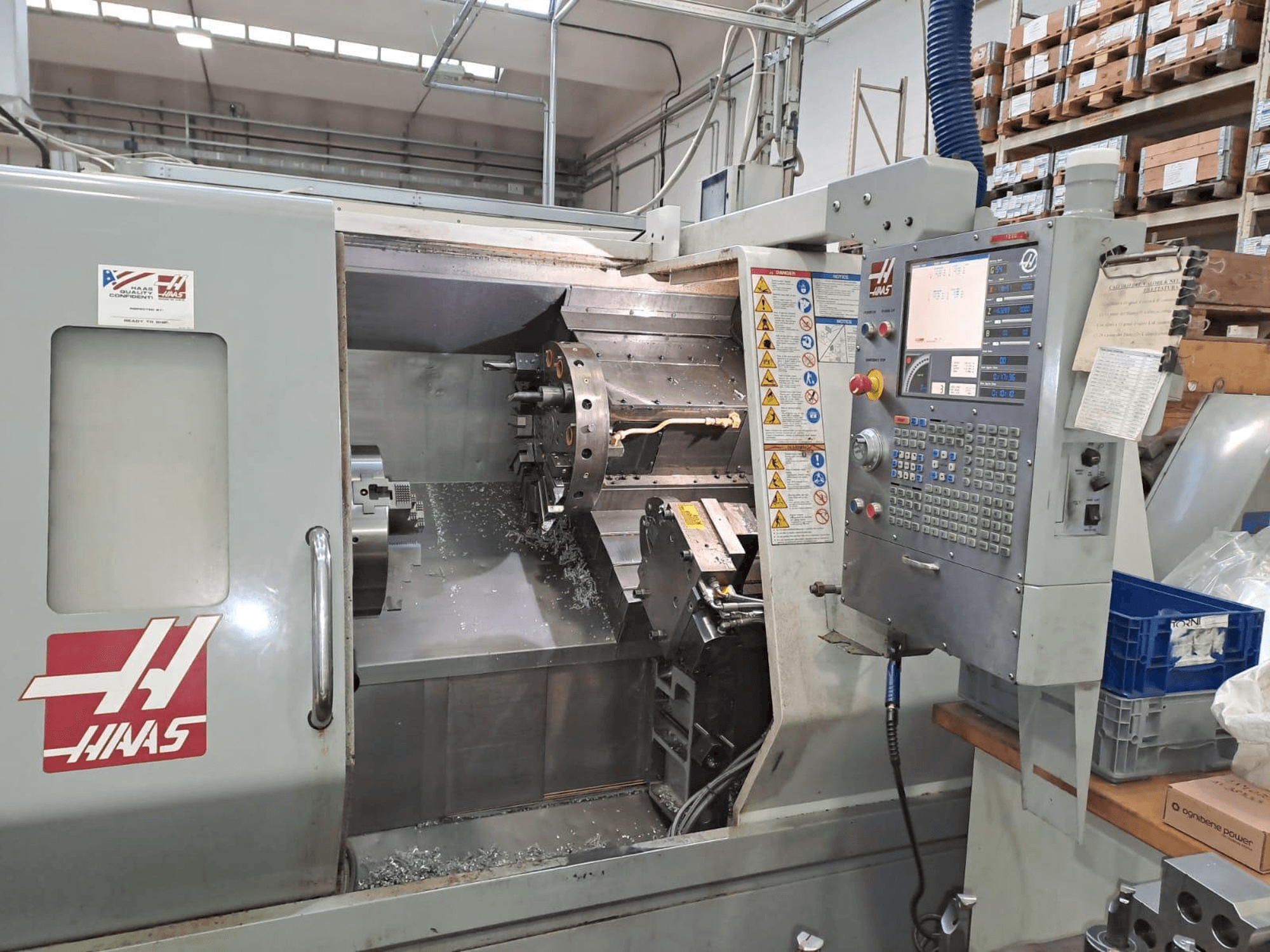 Front view of HAAS SL30 machine