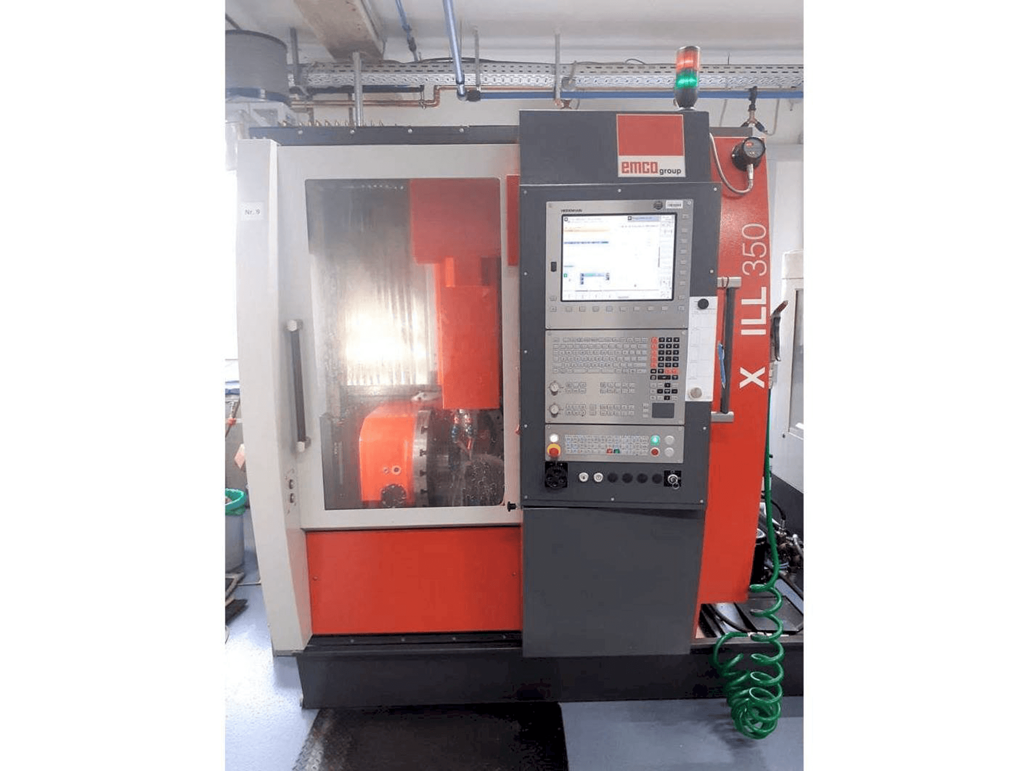 Front view of EMCO Maxxmill 350 machine