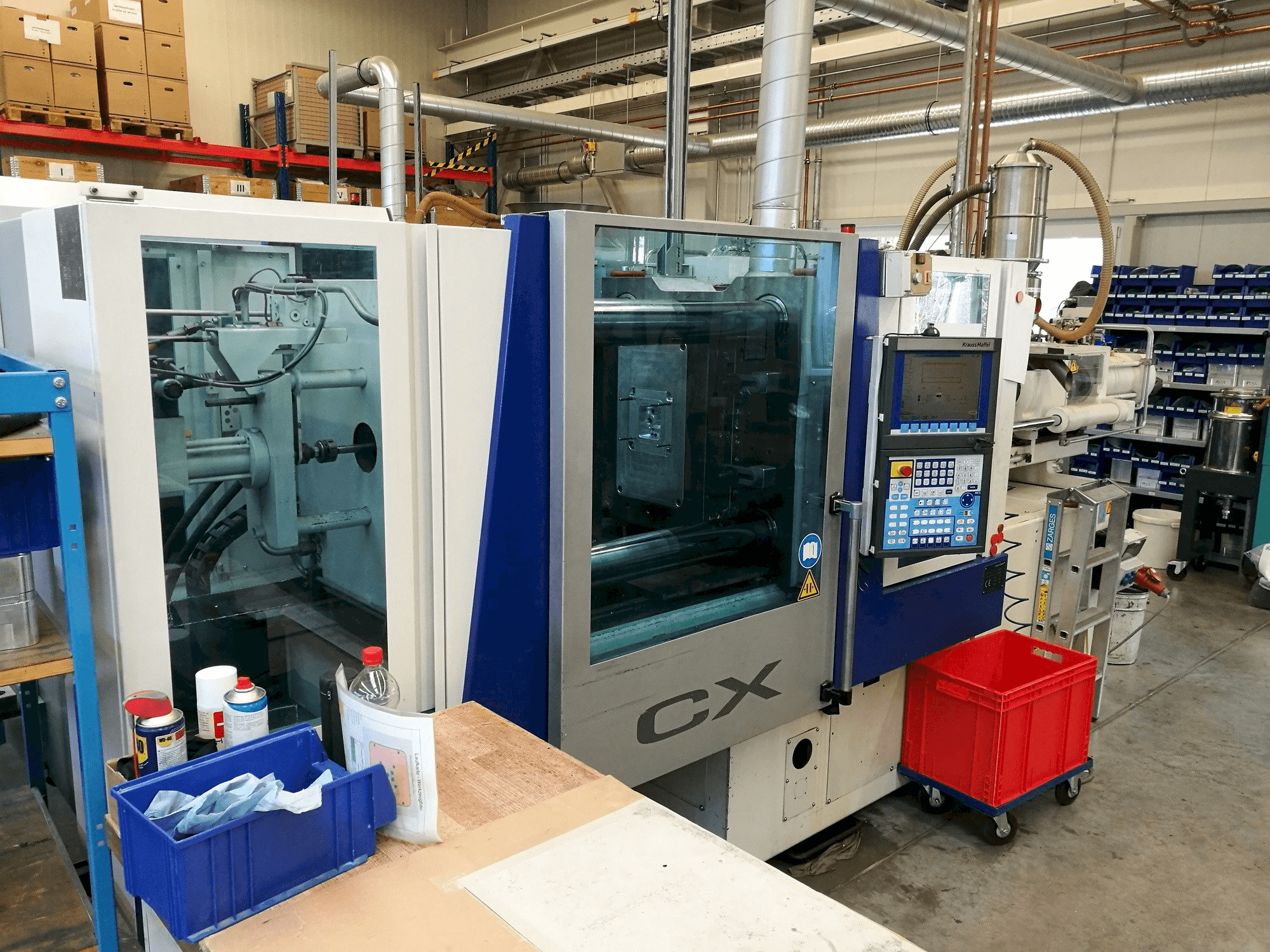 Front view of Krauss Maffei 160-1000 CX machine